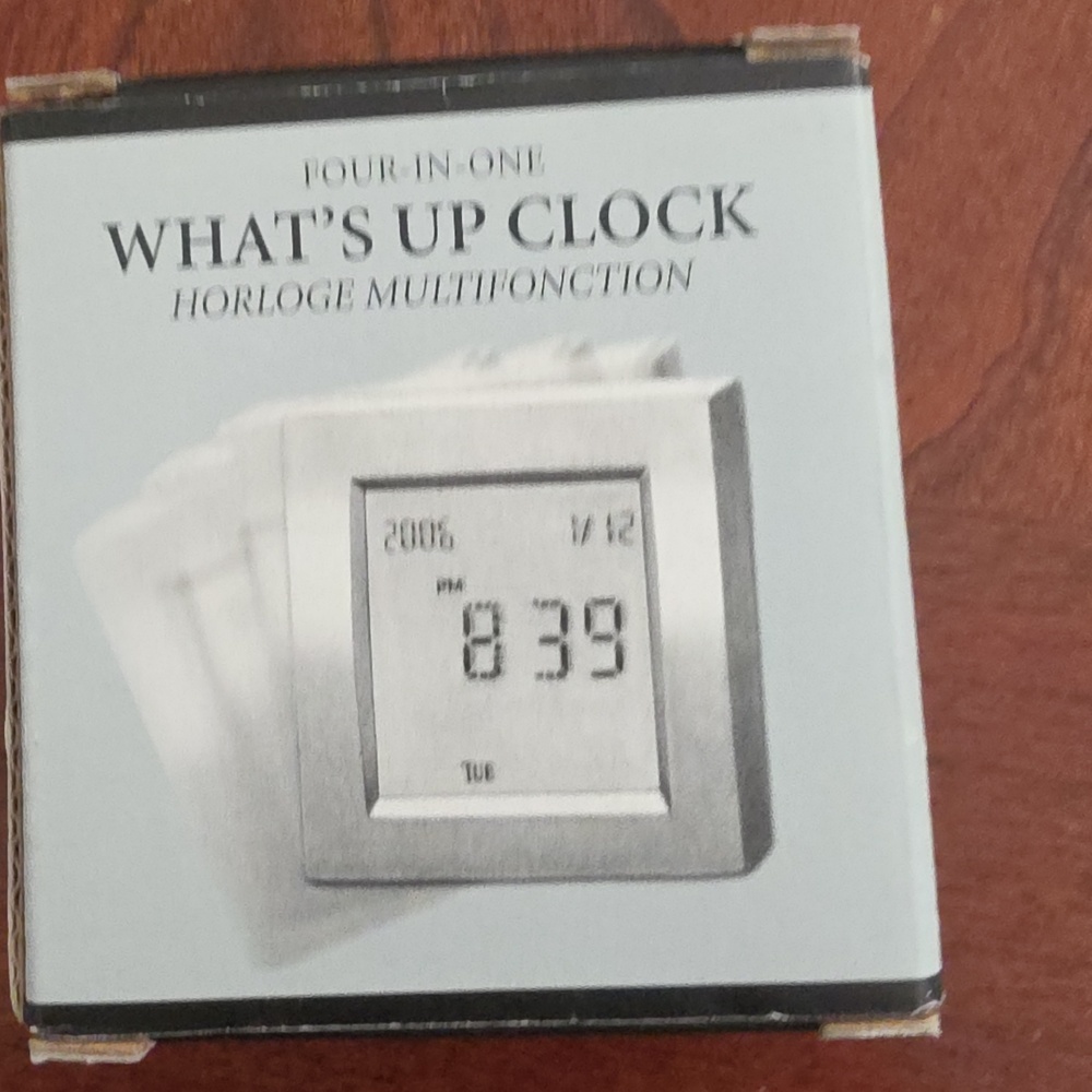 Square Digital Desk Clock - Silver Frame RESTORATION HARDWARE - Picture 3 of 5